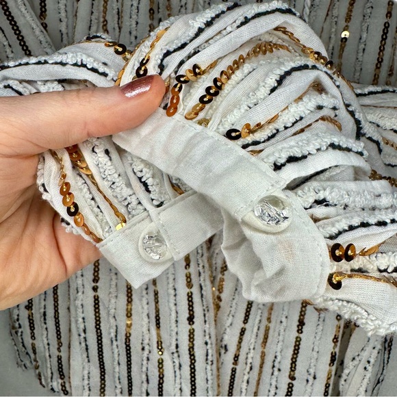 Johnny Was Jade Eden Sequin Top | Size Large - Picture 4 of 10